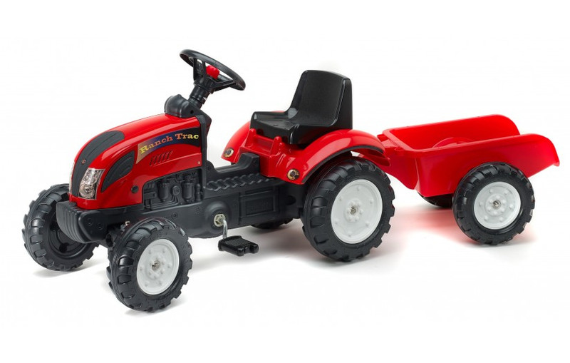 Falk Ranch Trac Red + Trailer Pedal Tractor Red