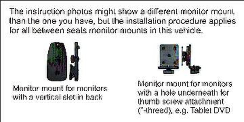 Brodit Monitor mount, Tablet DVD