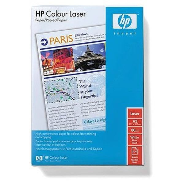 HP Colour Laser Paper 80 g/m²-A3/297 x 420 mm/500 sht бумага для печати