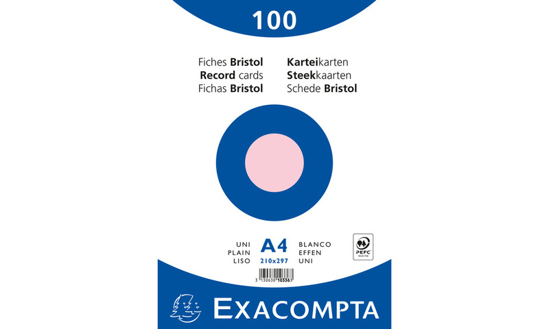 Exacompta 10336E Pink 100pc(s) index card