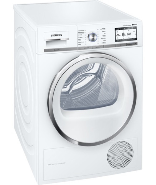 Siemens WT7YH709ES Freestanding Front-load 9kg A++ White tumble dryer