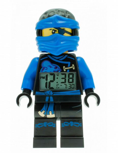 ClicTime Ninjago Sky Pirates Jay Minifigure Digital table clock Schwarz, Blau