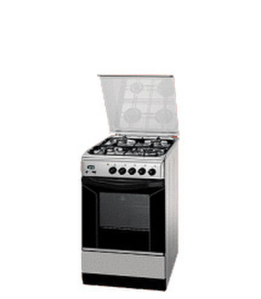 Indesit K3T35X Gas/Electrical heater Отдельностоящий Gas hob Cеребряный