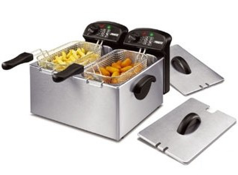 Princess Classic Twin Fryer 2x3L Double Stainless steel