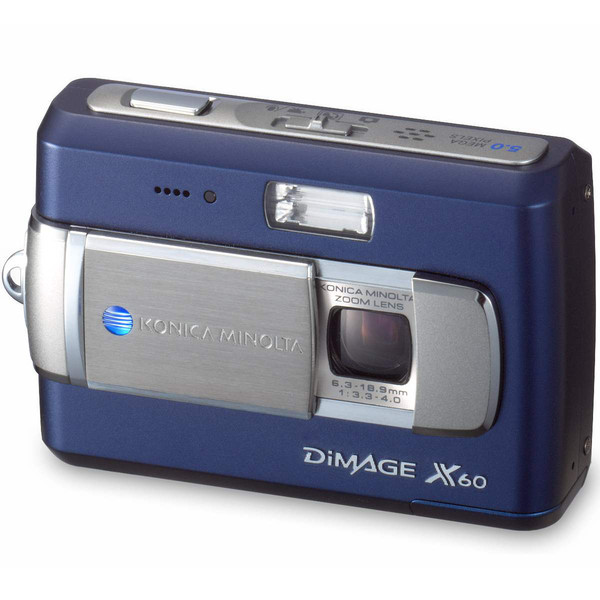 Konica Minolta DiMAGE X60 blue 5.0 Mp 5MP CCD 2560 x 1920Pixel Blau