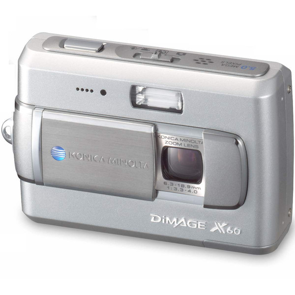 Konica Minolta DiMAGE X60 silver 5.0 Mp 5MP CCD 2560 x 1920pixels Silver