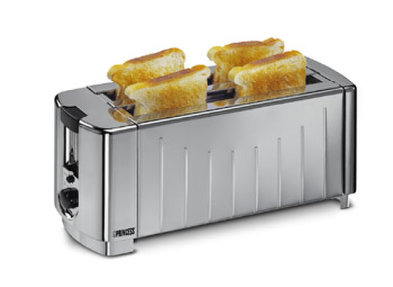 Princess Classic 4-Slice Toaster Silver 4ломтик(а) 1120Вт Cеребряный