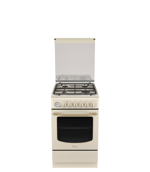 Hotpoint HT5GM4AF C (OW) EE Freestanding Gas hob A Beige,Gold cooker