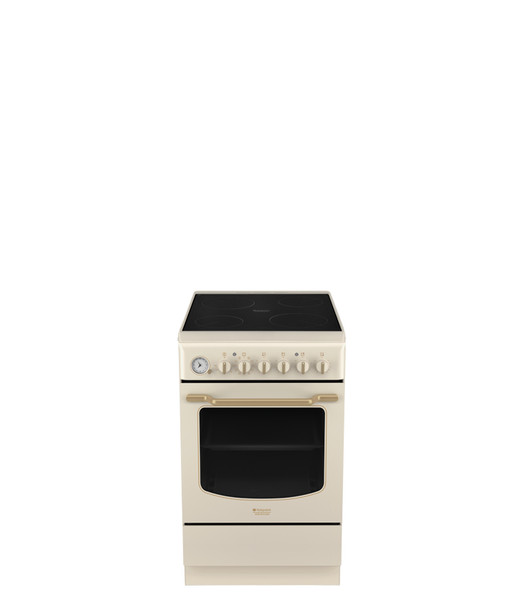 Hotpoint HT5VM4A (OW) EA Freestanding A Beige,Gold cooker