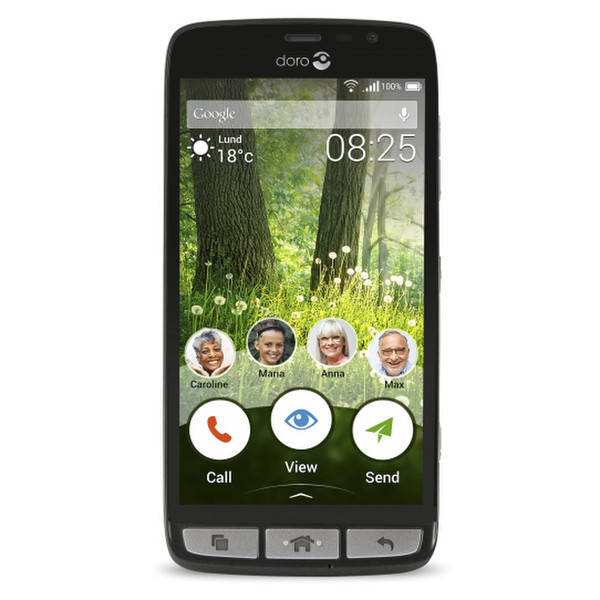 Doro Liberto 825 Одна SIM-карта 4G 8ГБ Черный смартфон