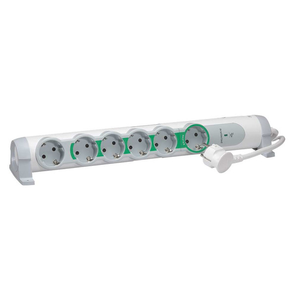 C2G 80802 6AC outlet(s) 230V 1.5m Green,Grey,White surge protector