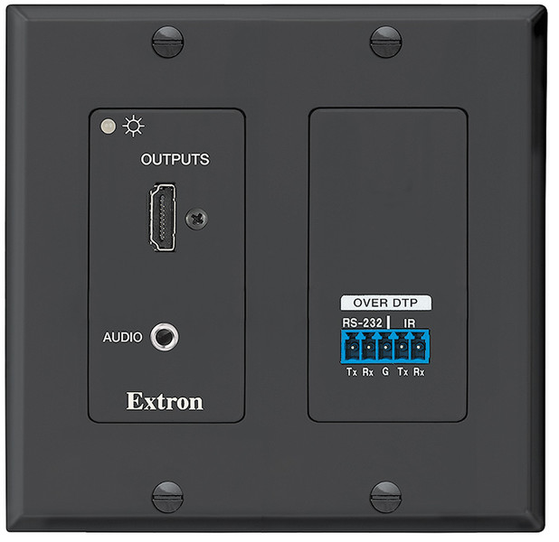 Extron DTP HDMI 4K 230 D Rx HDMI + 3.5mm Черный розетка