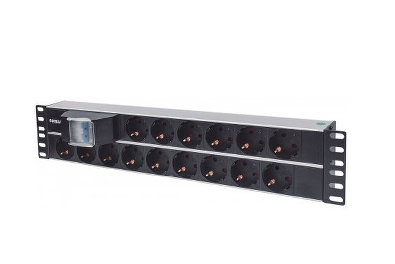 Intellinet 714051 15AC outlet(s) 2U Aluminium,Black power distribution unit (PDU)