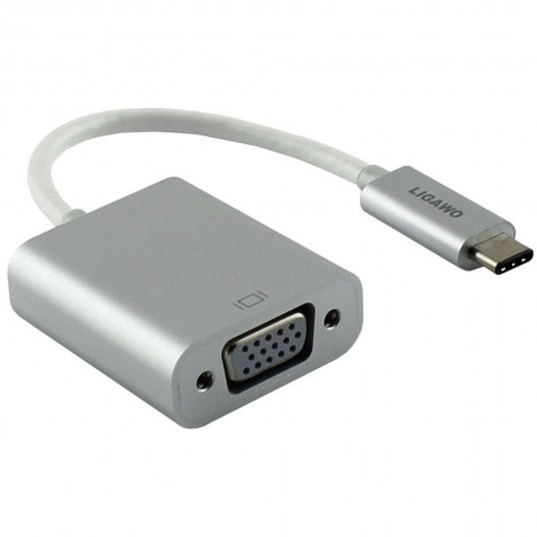 Ligawo 0.15m, USB3.1-C/VGA USB3.1-C VGA Silber