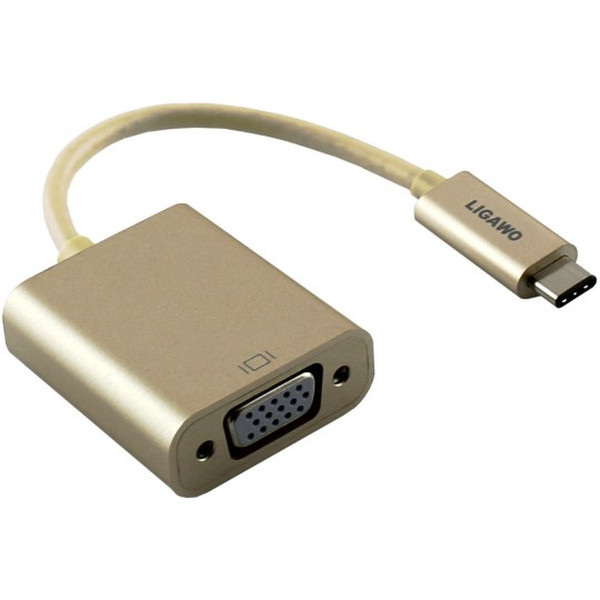 Ligawo 0.15m, USB3.1-C/VGA USB3.1-C VGA Золотой