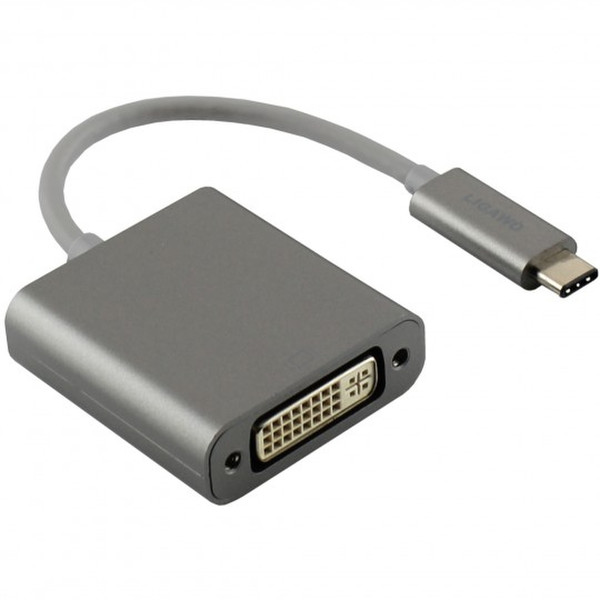 Ligawo 0.15m, USB3.1-C/DVI-D USB3.1-C DVI-D Grey