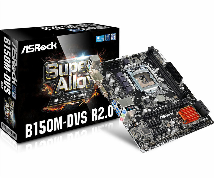 Asrock B150M-DVS R2.0 Intel B150 LGA1151 Микро ATX материнская плата