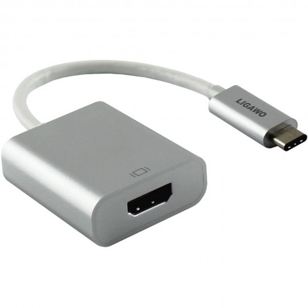 Ligawo 0.15m, USB3.1-C/HDMI USB3.1-C HDMI Cеребряный