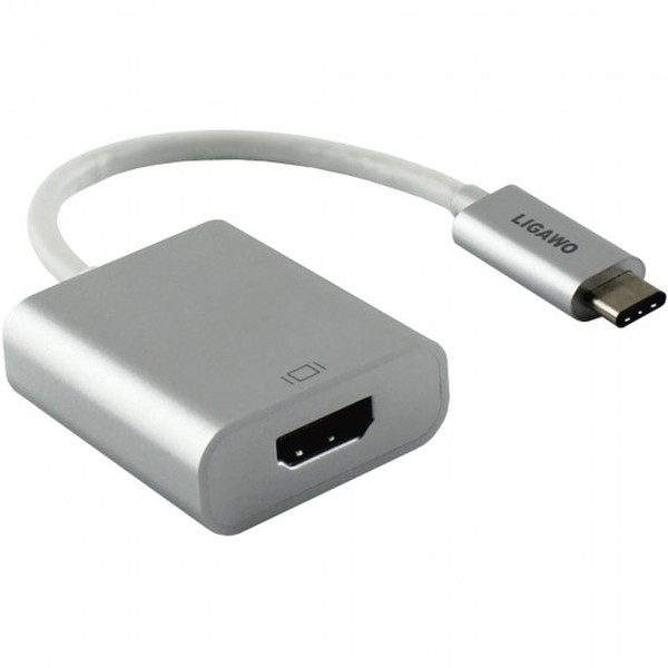 Ligawo 0.15m, USB3.1-C/HDMI USB3.1-C HDMI Silver