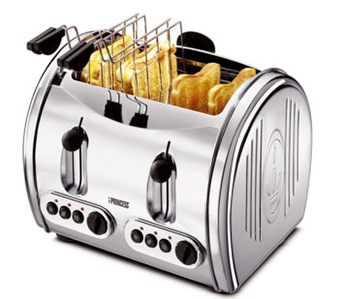 Princess 142388 4slice(s) 1500W Chrome toaster