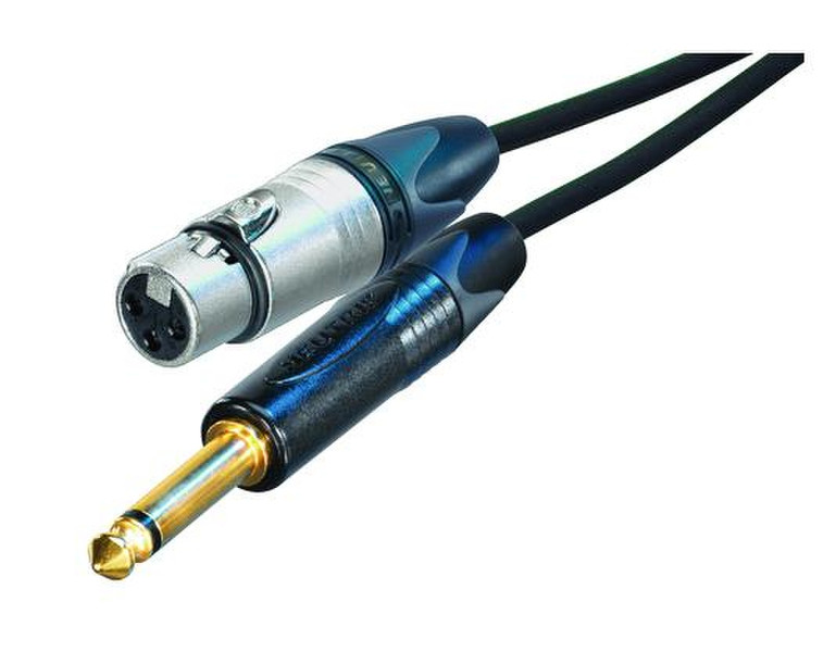 Contrik NPMKA0.5-BL 0.5m 6.35mm XLR (3-pin) Schwarz Audio-Kabel
