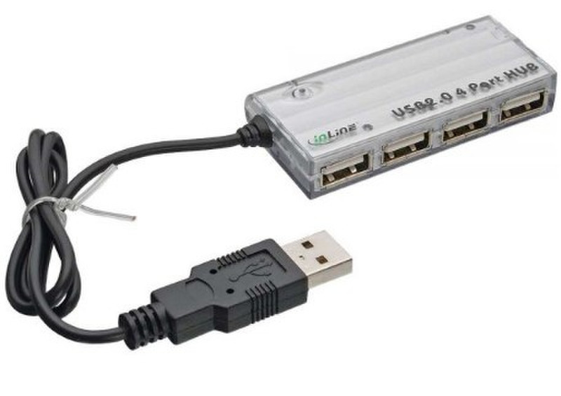 InLine 33295I USB 2.0 480Mbit/s Silber Schnittstellenhub