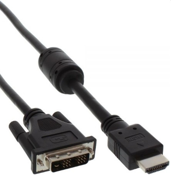 InLine 0.5m HDMI - DVI 18+1 0.5м HDMI DVI Черный