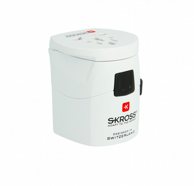 Skross PRO Light - World Универсальный Универсальный Черный, Белый адаптер сетевой вилки