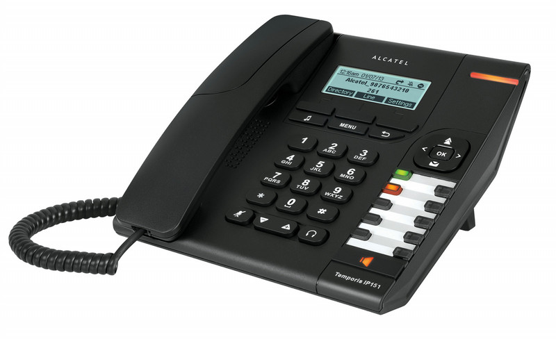 Alcatel Temporis IP151 Wired handset 6lines LED Black IP phone