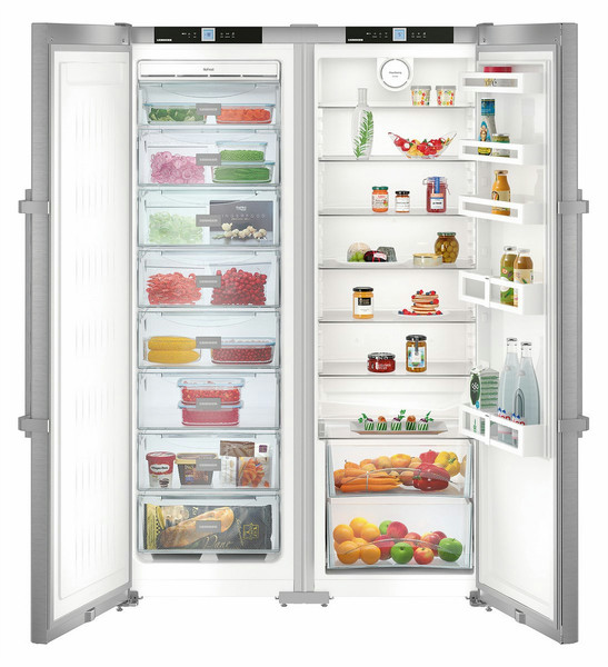 Liebherr SBSef 7242 Comfort NoFrost Freestanding 634L A++ Silver side-by-side refrigerator