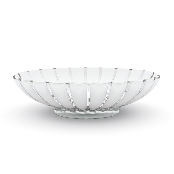 Fratelli Guzzini Grace Plastic Transparent,White Oval Serving dish