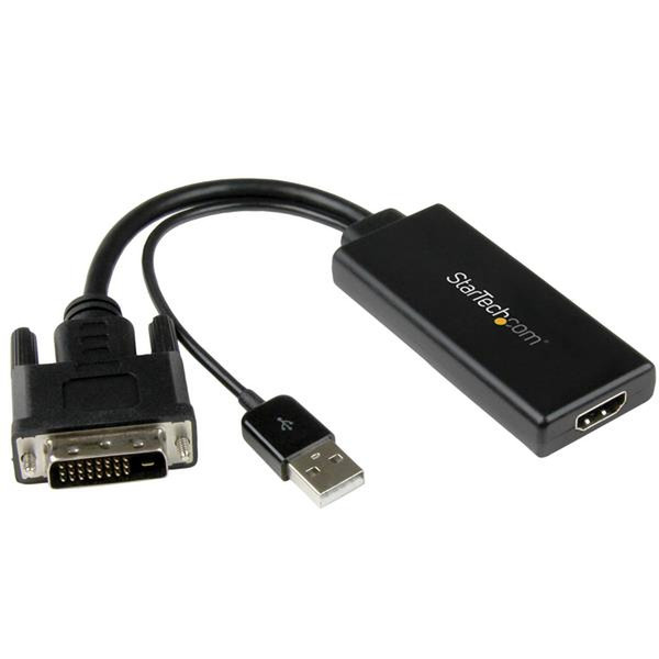 StarTech.com DVI auf HDMI Adapter mit USB Power und Audio - 1080p