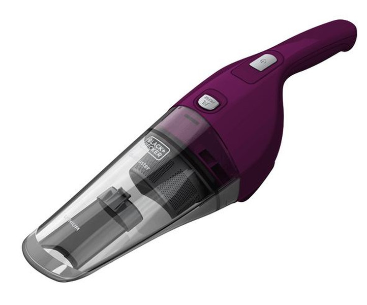 Black & Decker NVB115W-QW Мешок для пыли Прозрачный, Фиолетовый портативный пылесос