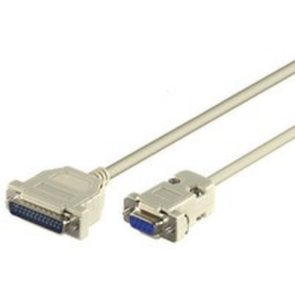 Microconnect DB-9/DB-25 M/F 3m 3м DB-9 DB-25 Серый кабель последовательной связи