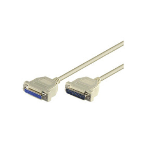 Microconnect DB25-DB25 2m DB25 DB25 Weiß Kabelschnittstellen-/adapter
