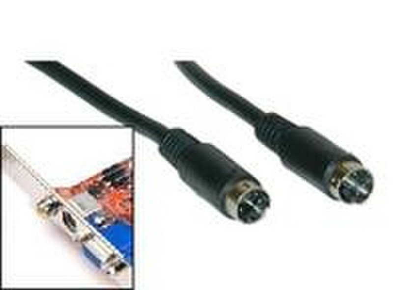 Microconnect SVHS 1.5m M-M 1.5m S-Video (4-pin) S-Video (4-pin) Black S-video cable