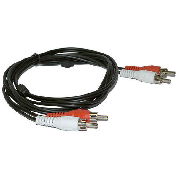 Microconnect 2xRCA/2xRCA, 5m 5m 2 x RCA 2 x RCA Schwarz, Rot, Weiß Audio-Kabel