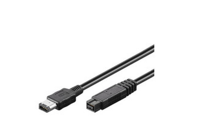 Microconnect 9P-6P 2m 2м 9-p 6-p Черный FireWire кабель