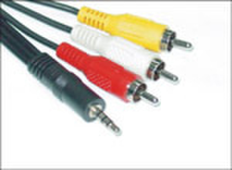 Microconnect 3.5mm - 3XRCA (1.5m) 1.5м 3,5 мм 3 x RCA Черный композитный видео кабель