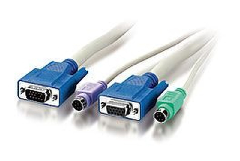 Uniformatic KVM PS/2 - 2M 2м Белый кабель клавиатуры / видео / мыши