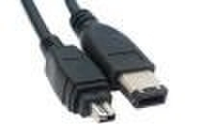 Uniformatic Firewire 6/4 - 3M 3m Black firewire cable