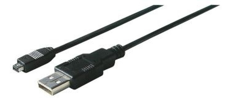 Uniformatic USB - 2M 2m Mini-USB B Black USB cable
