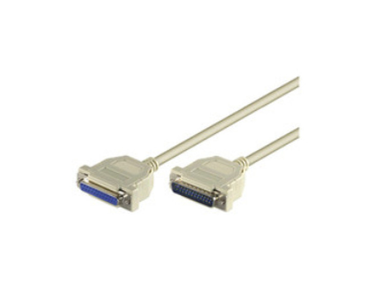 Microconnect DB25-DB25 5m 5m DB25 DB25 White serial cable