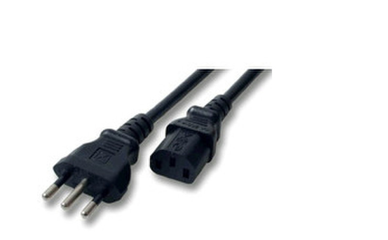 Microconnect PE100418 1.8m Netzstecker Typ L C13-Koppler Schwarz Stromkabel