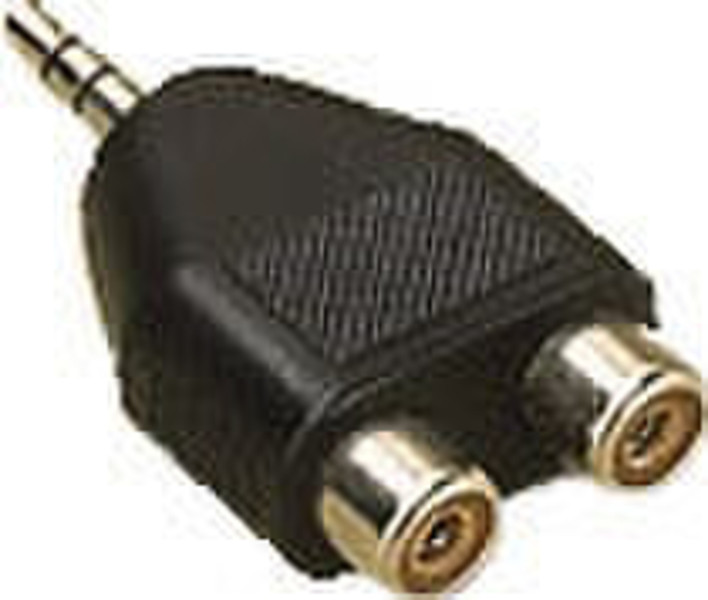 Microconnect AUDALH 3.5mm 2 x RCA Schwarz Kabelschnittstellen-/adapter