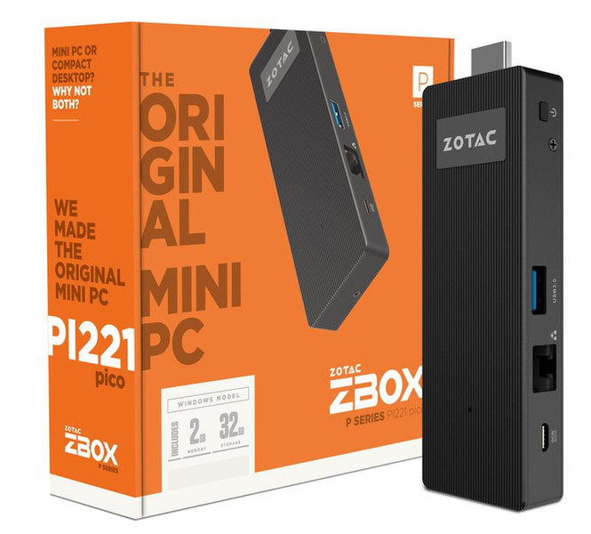 Zotac PI221 x5-Z8300 1.44ГГц Windows 10 Home Черный