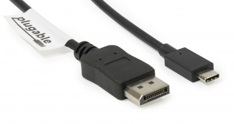 Plugable Technologies USBC-DP 1.8м USB 3.1 Type-C Displayport Черный адаптер для видео кабеля