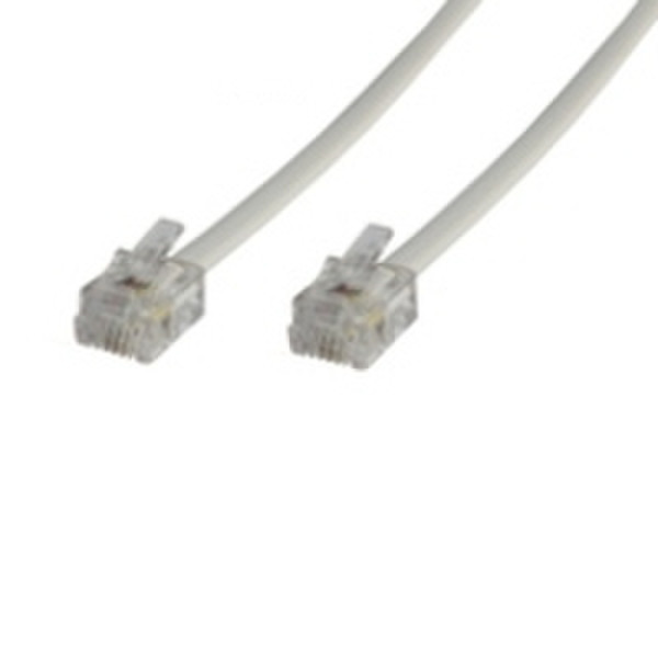 Microconnect RJ12/RJ12 10m 10m White telephony cable