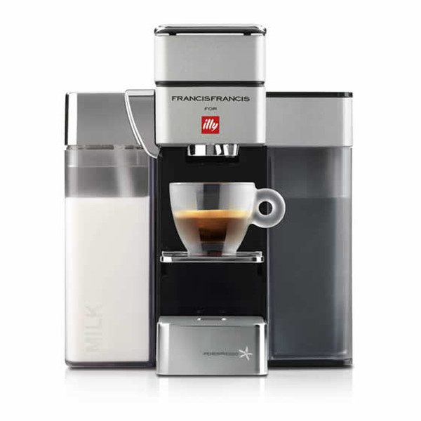 Illy Y5 Milk Iperespresso Отдельностоящий Автоматическая Espresso machine 0.8л Черный, Серый, Нержавеющая сталь