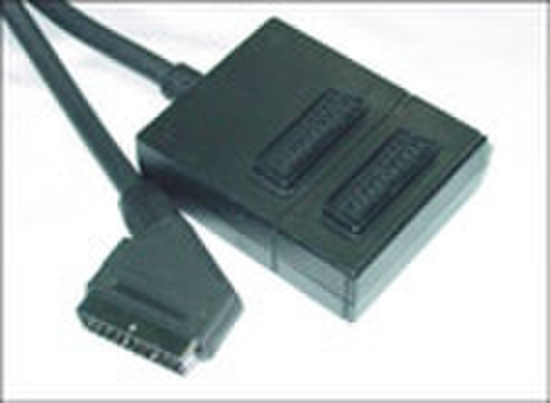 Microconnect Scart - 2xScart 0.5m Gold 0.5m SCART (21-pin) SCART (21-pin) Schwarz SCART-Kabel